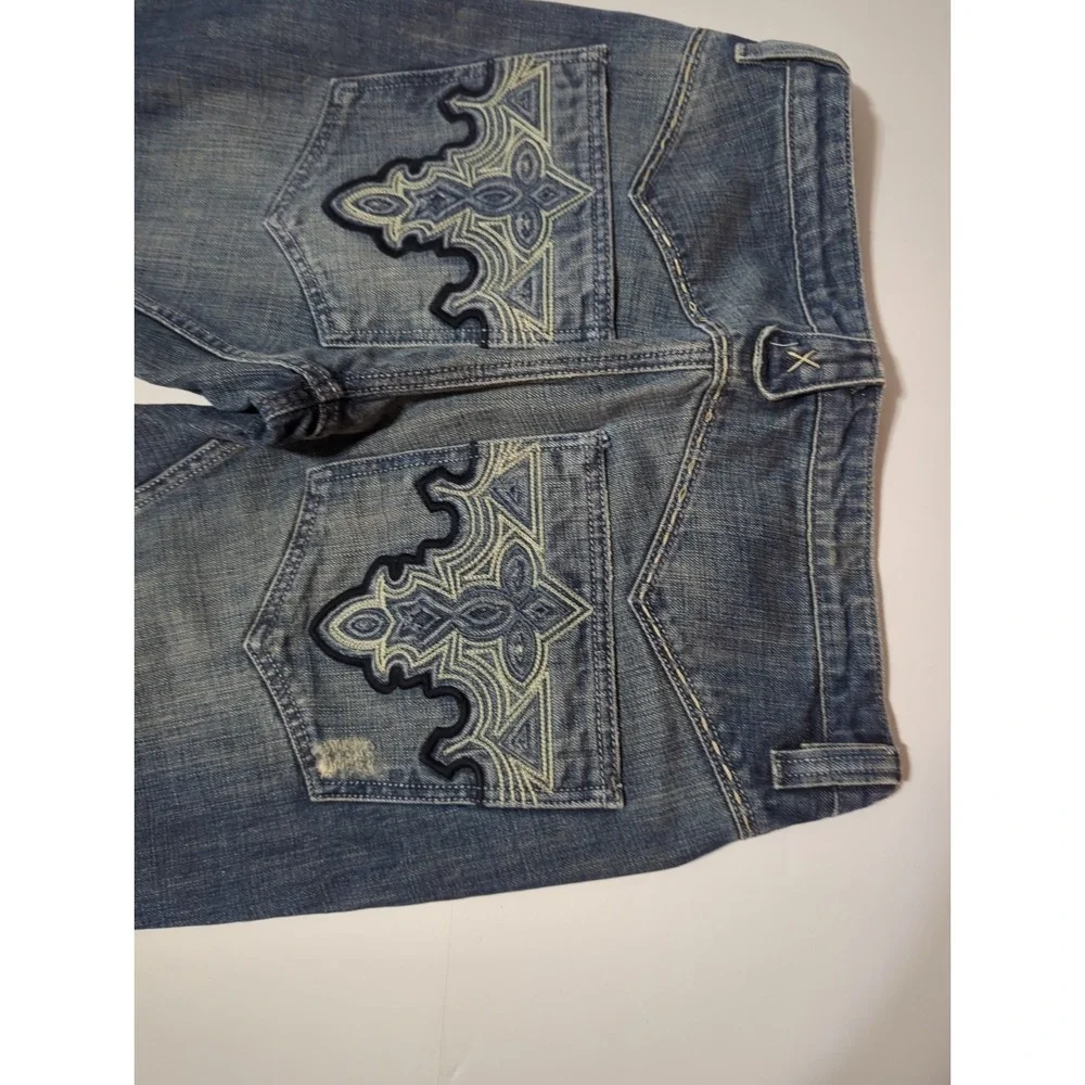 Antik Denim Jeans Mens 33 Medium Wash Distressed Y2K Streetwear Wide leg